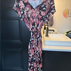 Floral Dress with Belt